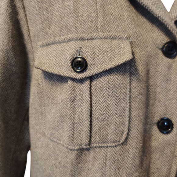 Relativity Vintage Wool Herringbone Peacoat Button Front Closure size XL womens - Picture 9 of 13